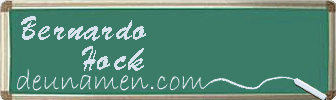 Bernardo Hock Visitenkarte